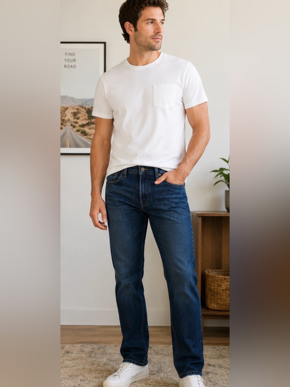 310 Levi’s 514 Slim Straight Jeans Men’s 28x28 Dark Wash Denim Classic Fit